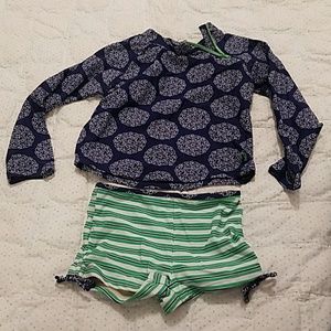 Cabana life swim suit/rash guard 2 piece